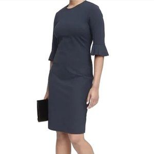 Banana Republic Ponte Flutter Sleeve Shift Dress Size 0